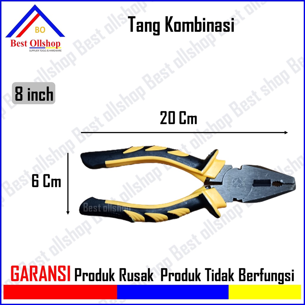 Tang Kombinasi Potong / Combination Pliers Serbaguna 6&quot; 7&quot; 8&quot; Blister Murah