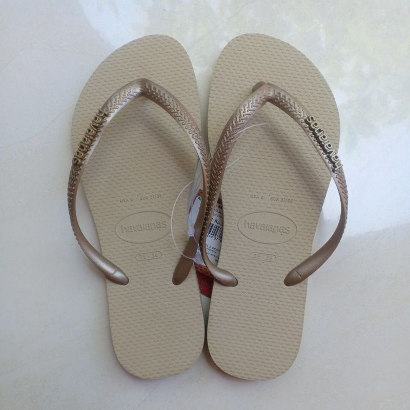 Sandal Wanita Havaianas Slim Logo Metalic Original