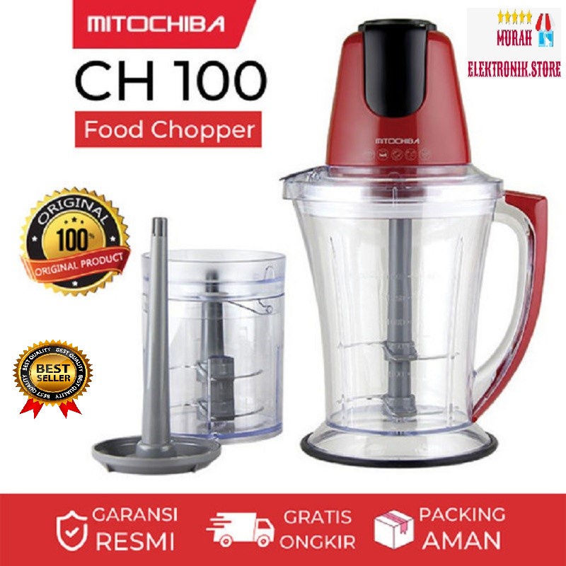 BLENDER / CHOPPER MITOCHIBA FOOD CHOPPER CH100 / CH-100 / CH 100 [ 1.5 L / PLASTIK / 300 W ] 100%ORI