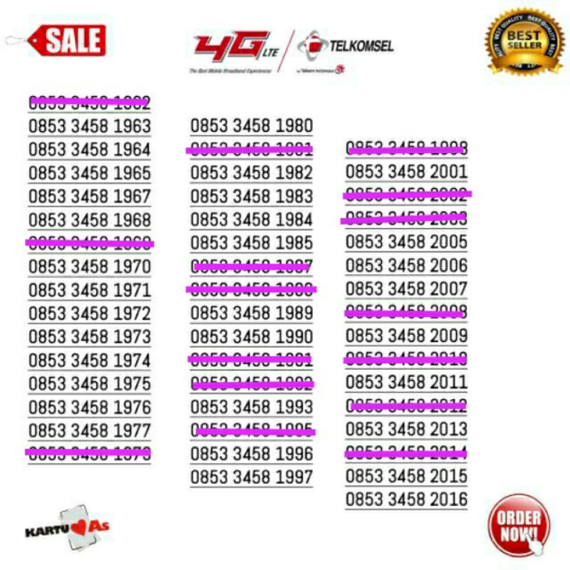 Nomor Cantik Kartu As Madura Seri Tahun