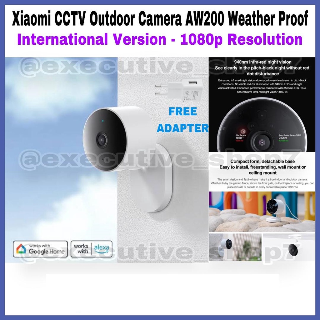 Mi CCTV Outdoor Camera AW200 Weather Proof - International Version - 1080p Resolution