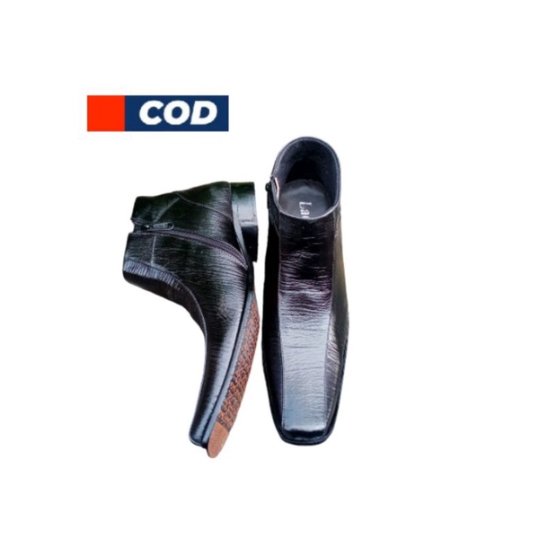 SEPATU PANTOFEL TINGGI KULIT ASLI SEPATU KERJA KANTOR  PRIA PORMAL SEPATU TERLARIS