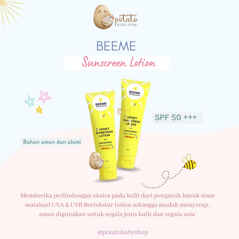 Beeme Honey Sunscreen Lotion with Niacinamide SPF 50+++ - Sun Lotion Beeme