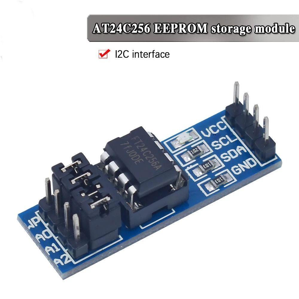 Modul Memory EEPROM Agustinina Pin power supply 8P-chip Carrier AT24C256 Papan Modul Antarmuka I2C