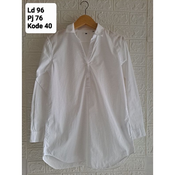 blouse katun second UNIQLO cewe