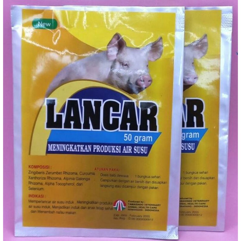 JAMU PERLANCAR ASI BABI - LANCAR BABI PIG POWDER 50 GRAM