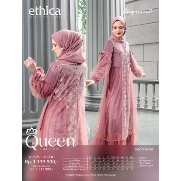 Gamis Ethica Kagumi Queen Lareina Deco Rose