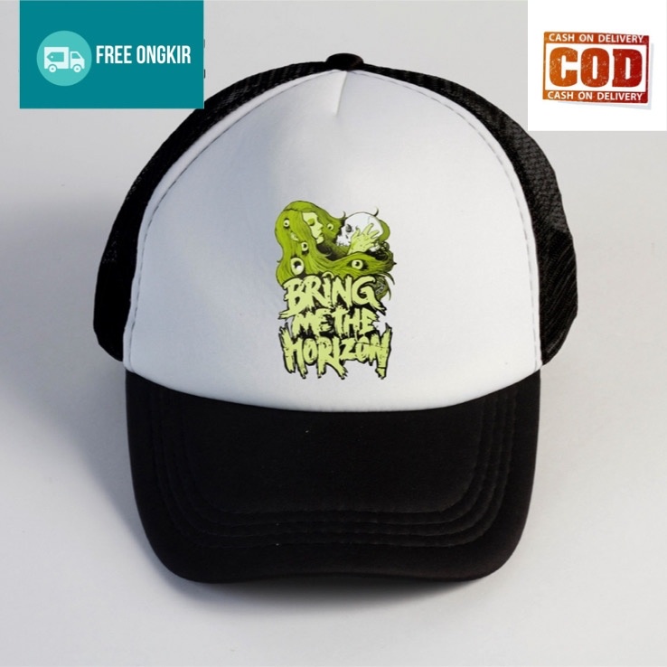 TOPI JARING TRUCKER PRIA WANITA BMTH/TOPI BASEBALL/TOPI DISTRO KEREN(COD)