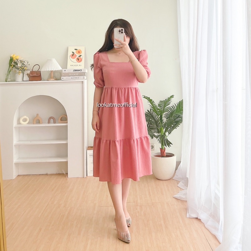 lookatmeofficial • Vivian Dress Korean Bahan Lady Crush