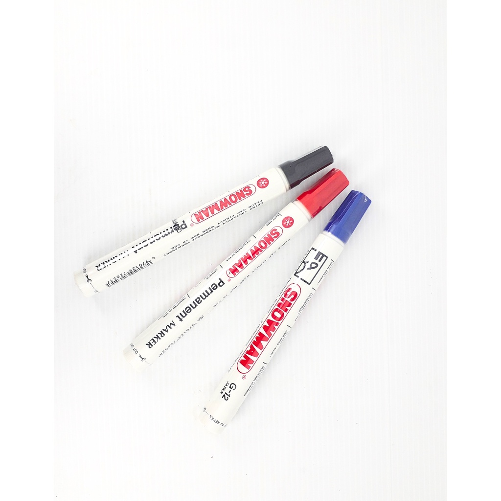 

Spidol Permanent Marker SNOWMAN G12 Hijau/Merah/Biru/Hitam (0251662)/(0251663)/(0251664)/(0251665)