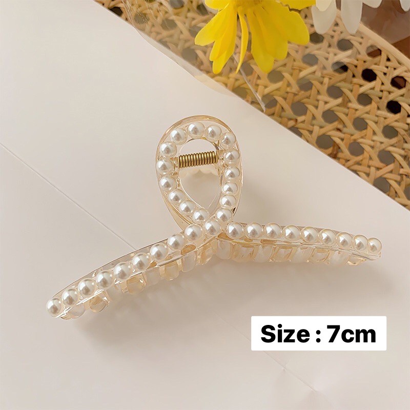 jepit rambut jepit salon  korea bening pearl  mutiara 7cm pk7