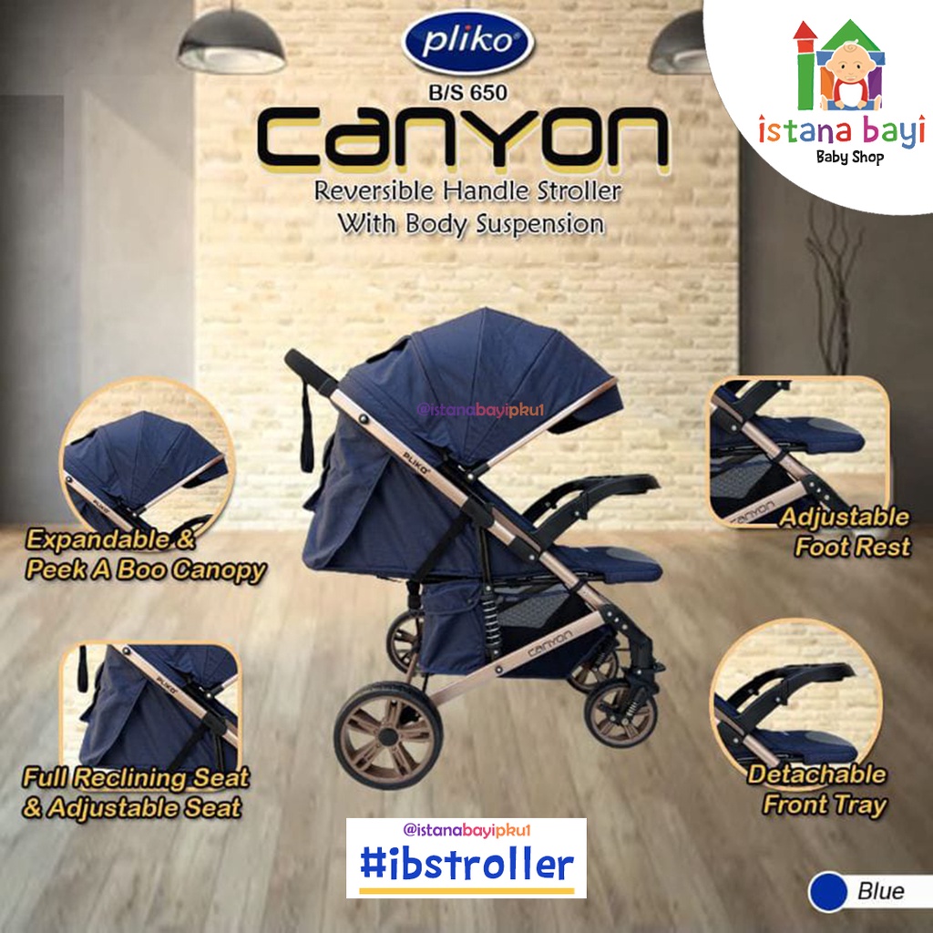 Pliko Baby Stroller Canyon B/S650 - Kereta Dorong Bayi/ Stroller Bayi