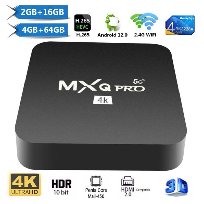 【COD】MAQ Pro Smart Box 4k Smart TV Box Media Player Android 10.0 Set Top TV Box Mxq Smart TV 4k Ultra HD 5G