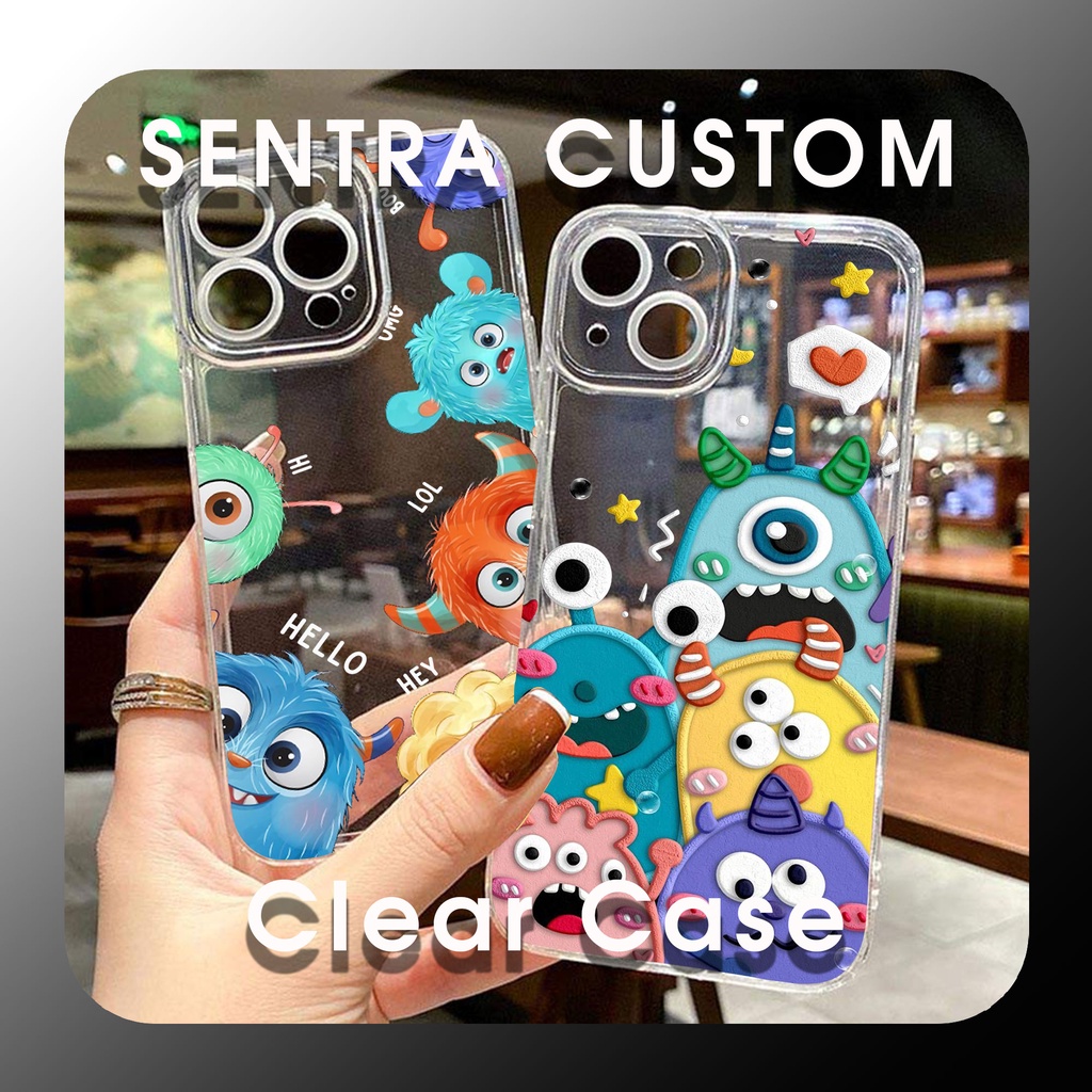 Clear Case IPHONE 7 8 7PLUS 8 PLUS X XS Karakter Kartun Anime MONSTER