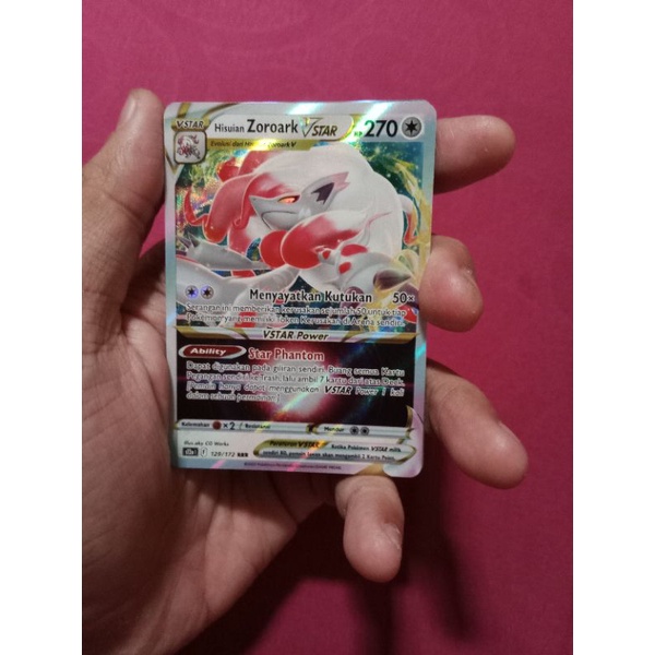 kartu pokemon bahasa vstar semesta hisuian zoroark vstar