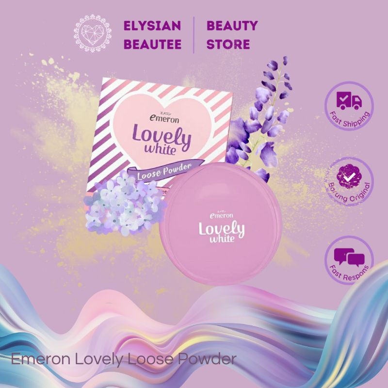 Emeron Lovely White Loose Powder / Bedak Tabur Emeron Lovely /Emeron Lovely Loose Powder / Bedak Eme
