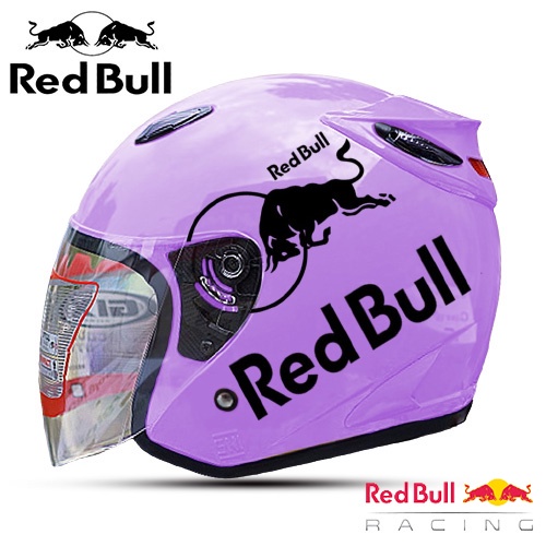 HELM DEWASA HALF FACE INK Centro Kw Red Bull SNI Basic Solid Untuk Pria Dan Wanita Dewasa SNI COD Free Packing