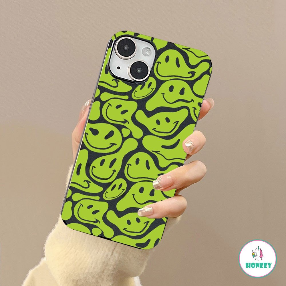 Casing Soft Case TPU Shockproof Motif Emoji Smiley Face Untuk IPhone 14 13 12 11 Pro Max