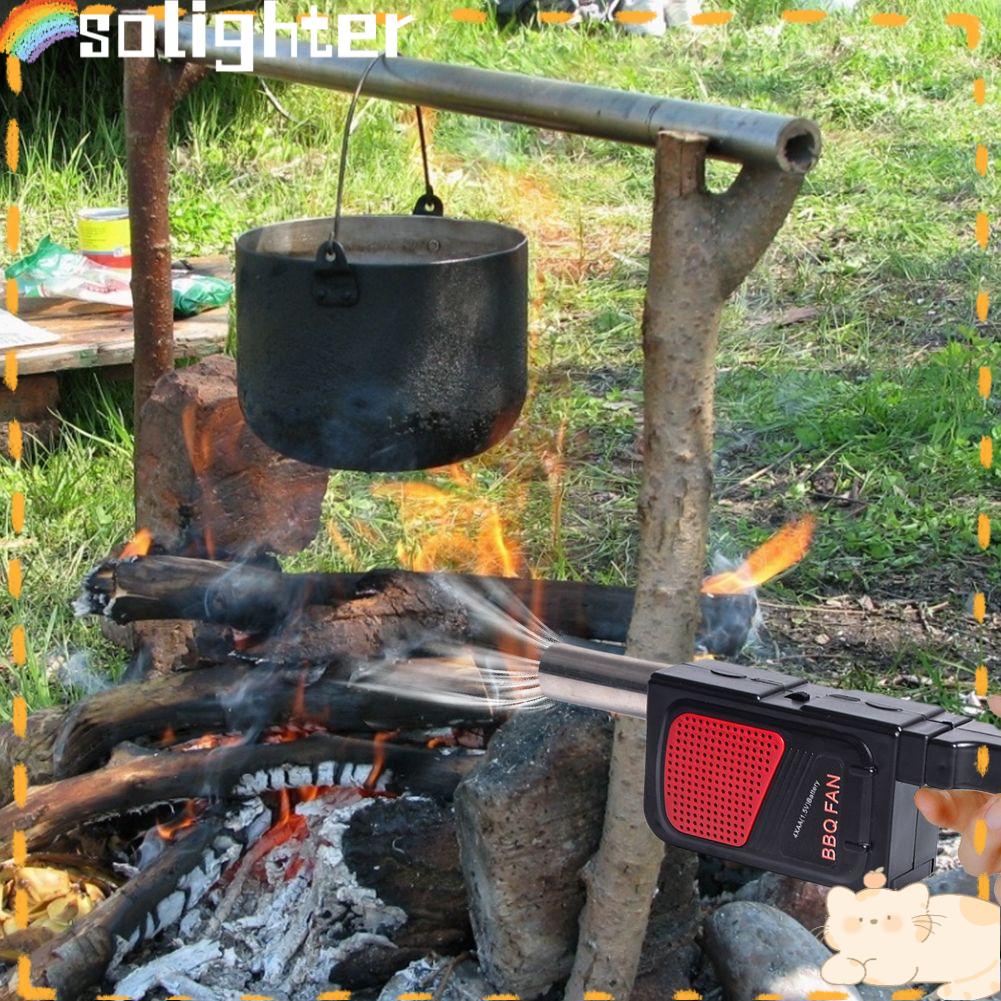 Solighter BBQ Fan Portable Outdoor Handheld Alat Kompor Masak