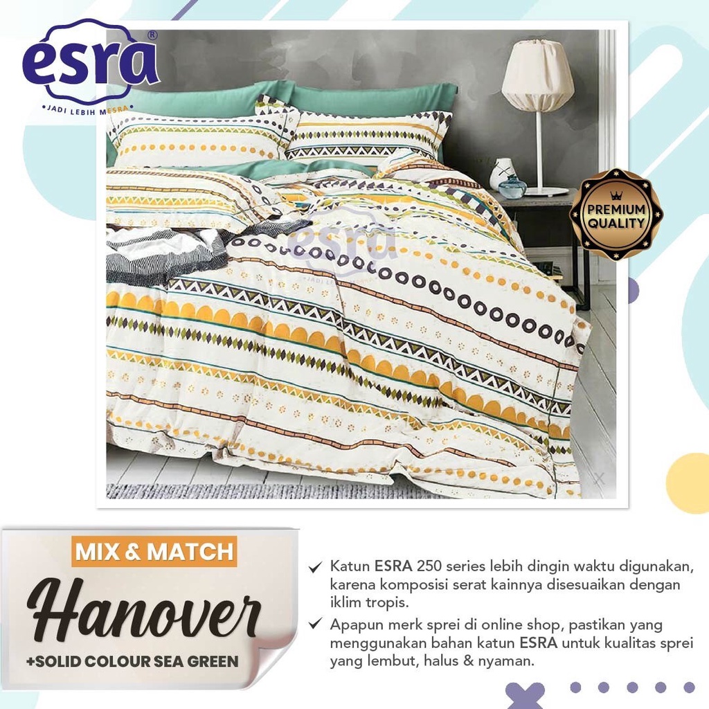 SPREI SET MOTIF HANOVER BAHAN ESRA