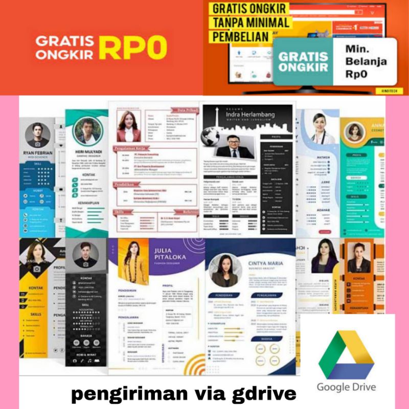 TEMPLATE CV PRINT WORD 60 LEBIH FORMAT ELEGANT LOWONGAN KERJA MURAH CV