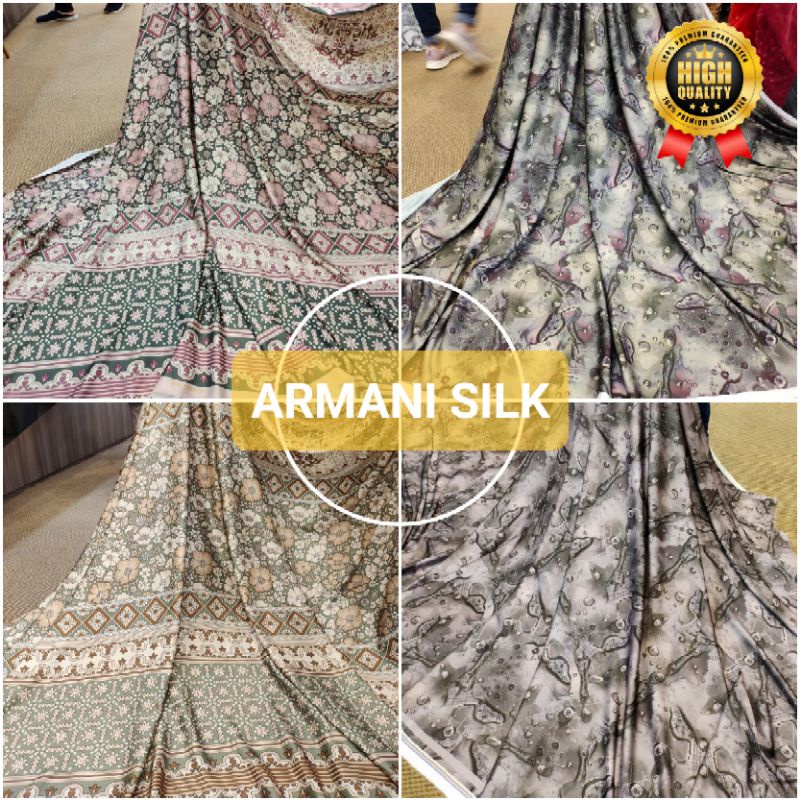 BAHAN KAIN ARMANI SILK PREMIUM/ARNAMI SILK/ARM SILK PRINTING/SUTRA SILK/ARMANI GRADE-A