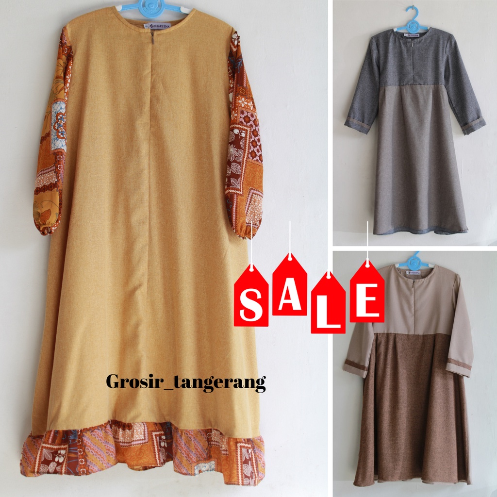 Gamis anak perempuan bahan katun madinah adem