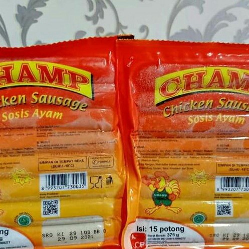 

champ sosis ayam isi 15 potong uk 375 gram