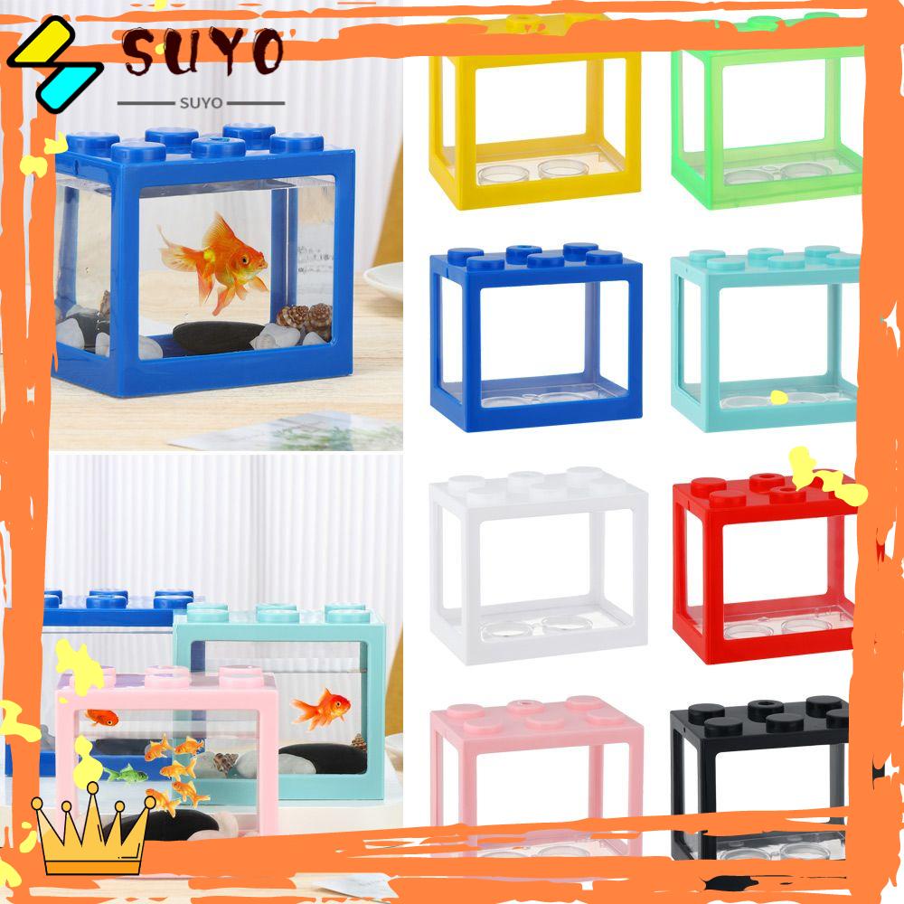 Suyo Tangki Ikan Cupang Aquarium Tank Hadiah Baru Aquarium Mini