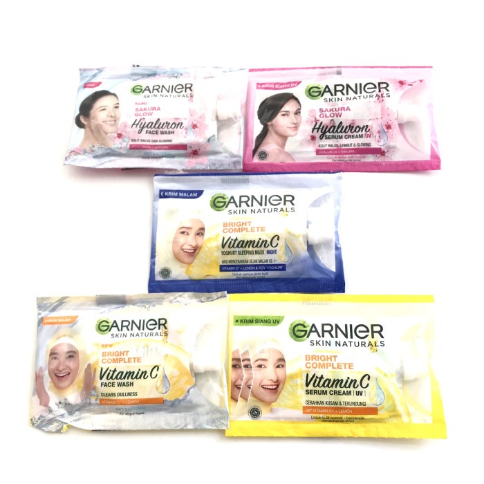 NAJMIA Garnier Bright Complete & Garnier Sakura White Sachet Series