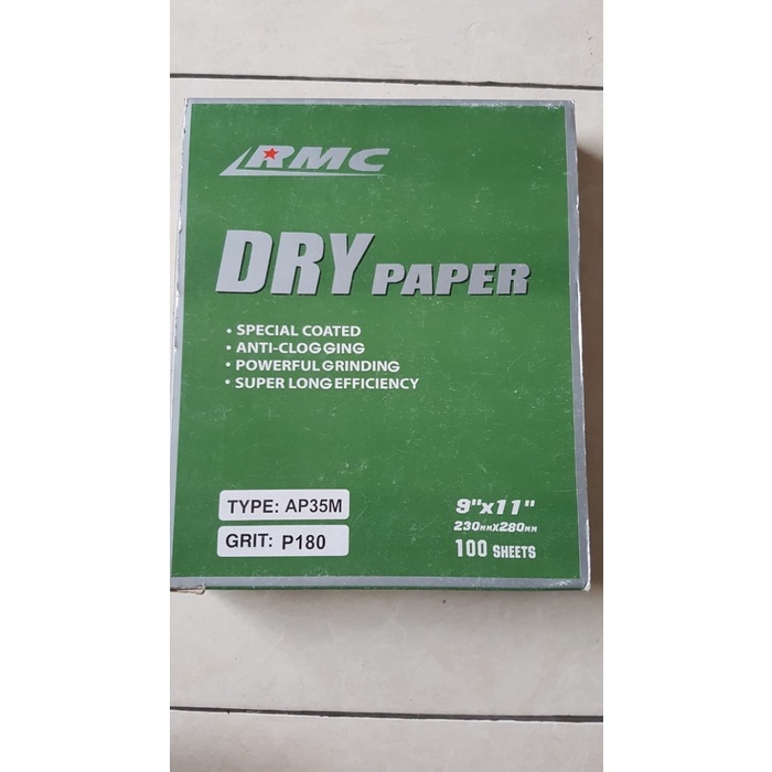 Amplas Amplas Putih Lembaran Rmc 180 / 240 / 400 Dry Paper Rmc