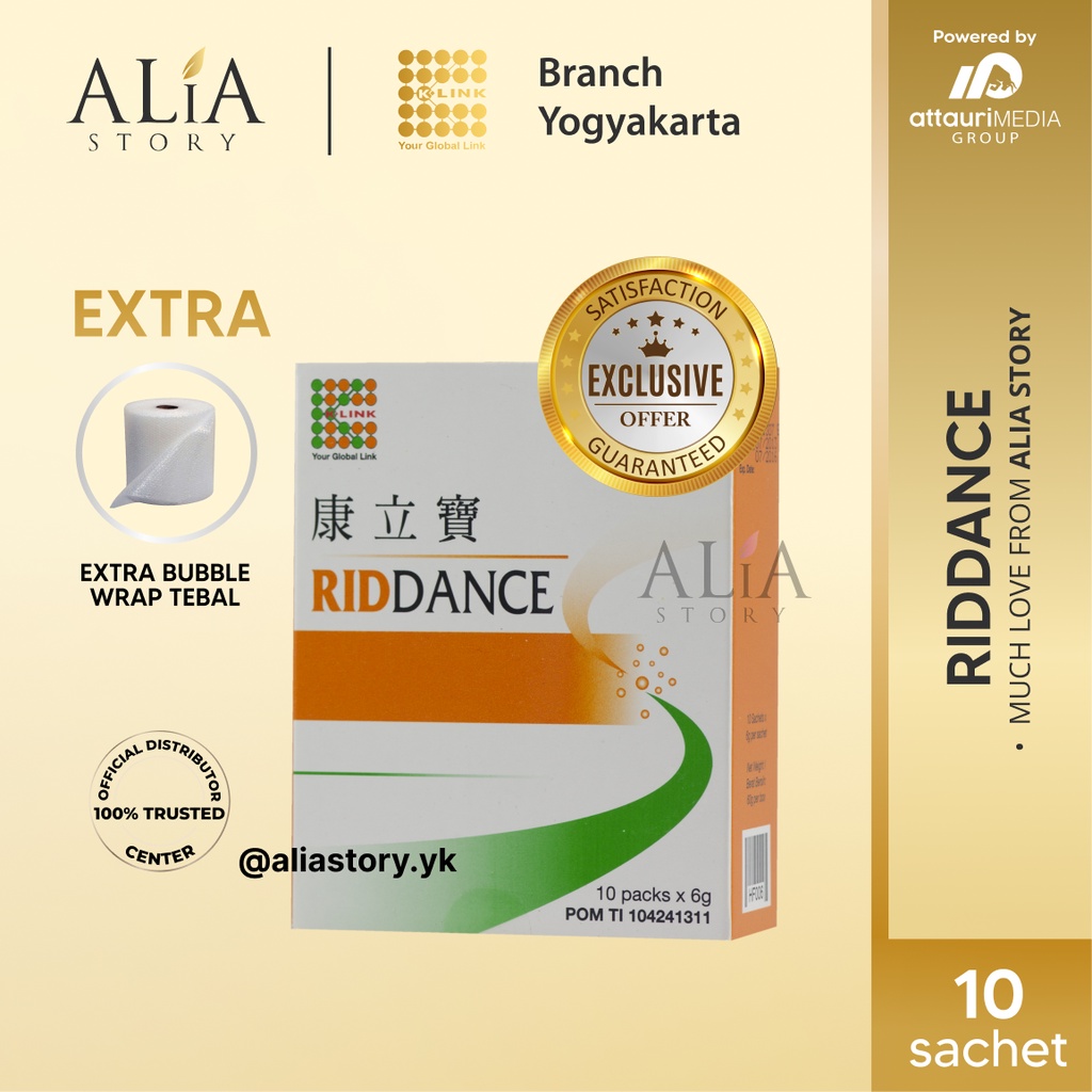 [EXCLUSIVE] Riddance Original K-Link (1 Box isi 10 Sachet) Riden Detox Detoksifikasi Pembersih Darah