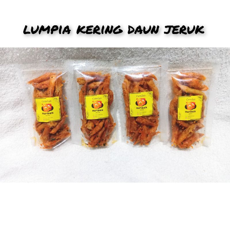 

CEMILAN KEKINIAN HOMEMADE LUMPIA KERING PEDAS AROMA DAUN JERUK LUMRING PEDES CAMILAN HOME MADE