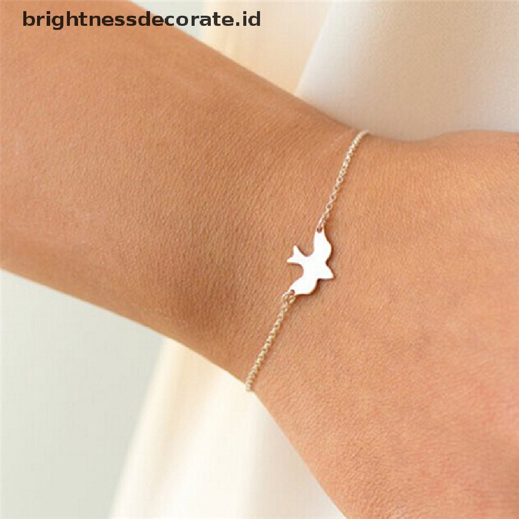 [Birth] Tiny Peace Dove Bracelet Soar Flying Birds Bracelet Gelang Burung Walet Lucu [ID]