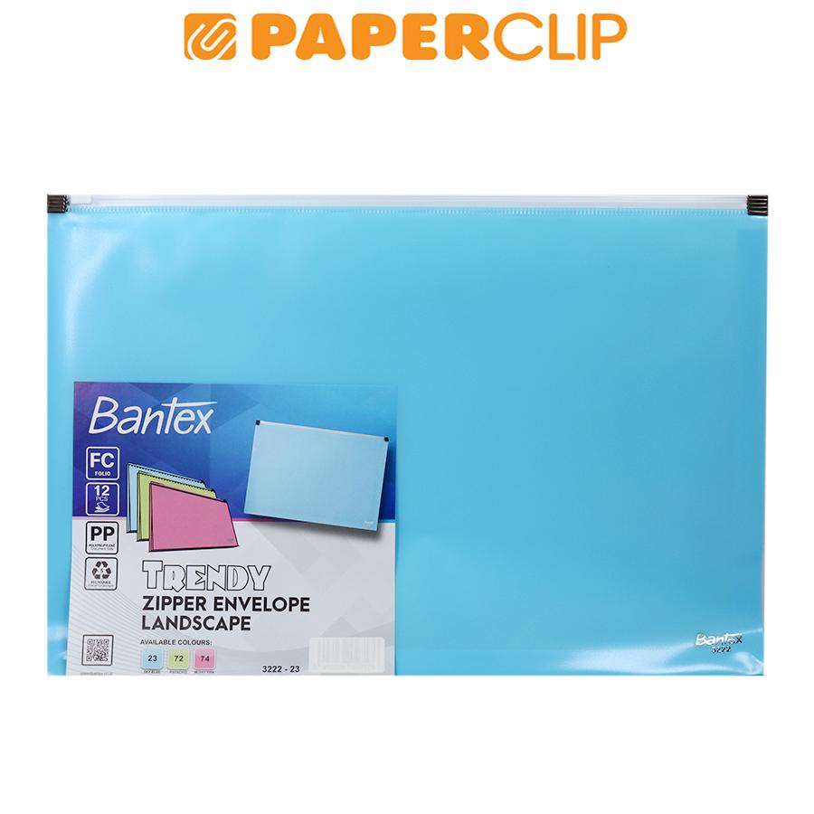 

ZIPPER FILE BANTEX FOLIO 3222 23 SKY BLUE 12S