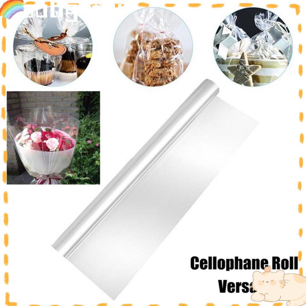 Solighter Cellophane Wrap Roll DIY Transparan Handmade Florist Craft Film