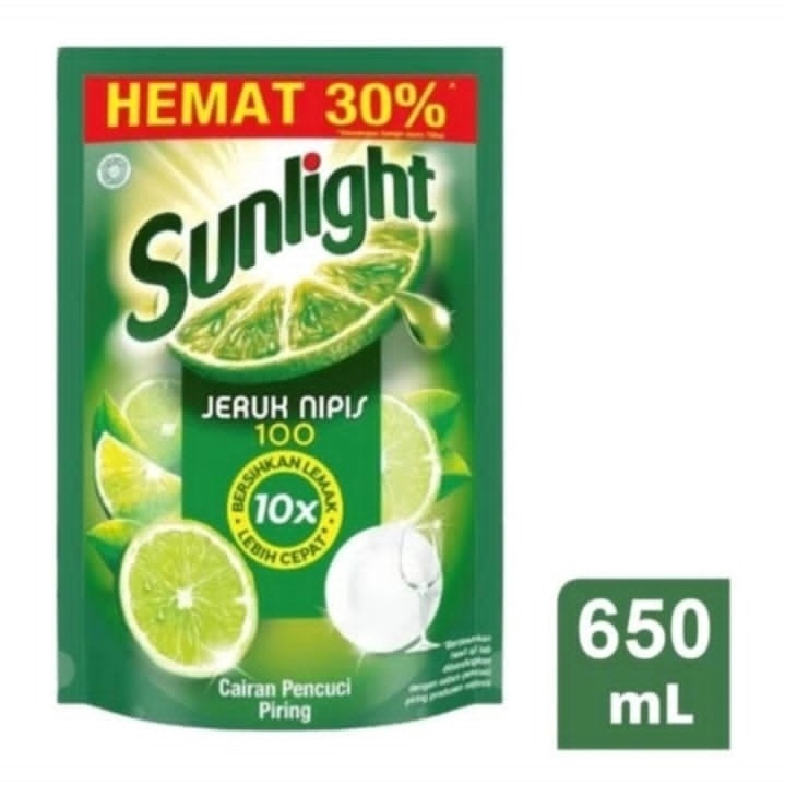 Sunlight 650 ML Sabun Cuci Piring Refill Pouch