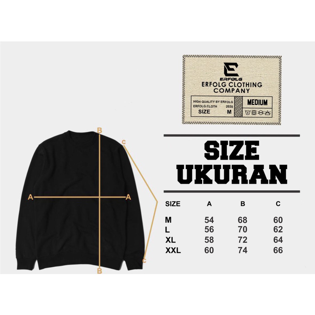 Crewneck Oversize Warna Hitam Black Motif Simpel Pria Wanita Premium Quality Erfolg Clothing Switer Oblong Hijau Army Sablon Gambar Print Crowneck Cardigan Original Brand Lokal Bandung Berkualitas Murah Suwiter Lengan Panjang Kerah Bulet