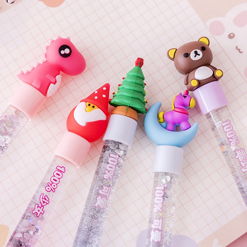 [MTOYS] Pulpen Glitter Air Karakter Uni Imut &amp; Lucu - JT0015