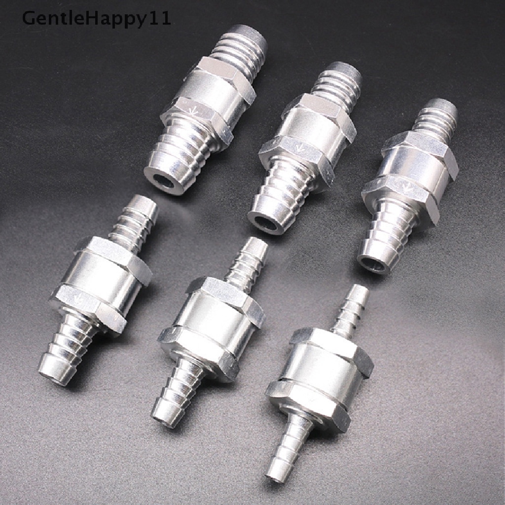 Gentlehappy6 /8 /10 /12mm Bahan Bakar Minyak Solar Bensin Paduan Aluminium Non Return Check Valve One Way Fit Carburator id