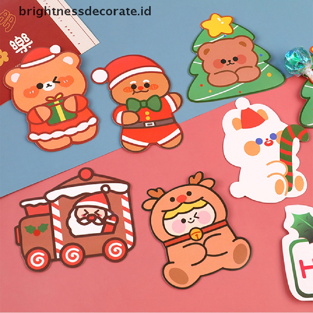 [Birth] 5pcs Kartun Kartu Lollipop Dekorasi Natal Hadiah Natal Tahun Baru [ID]