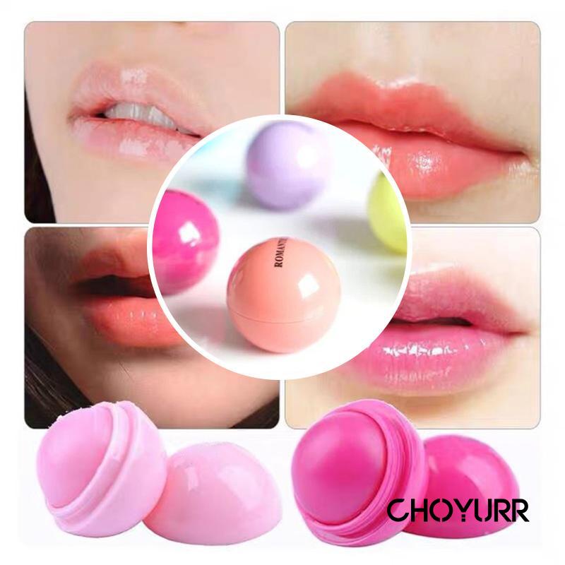 【COD】Lip Blam Mini Fruity Colorful Ball Shape Moisturizing Hydrating Lip Balm Melembabkan Portabel Korea Import-CH