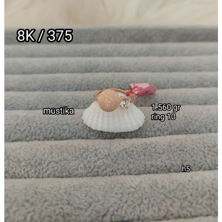 Cincin model bola pasir ad (r.10) 8K / 375 - Mustika