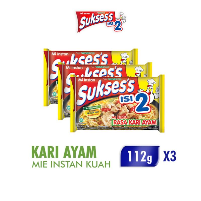 

Paket 3 psc Mie Sukses Kari ayam
