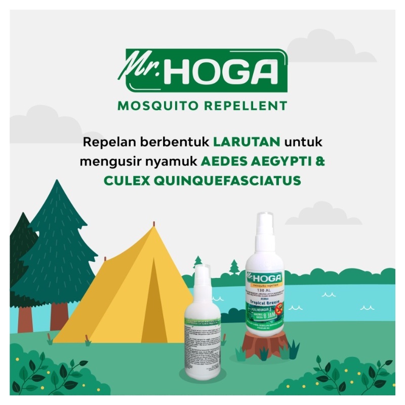 Mr. Hoga Mosquito Repellent 80ml Spray Anti Nyamuk Mr Hoga WHS