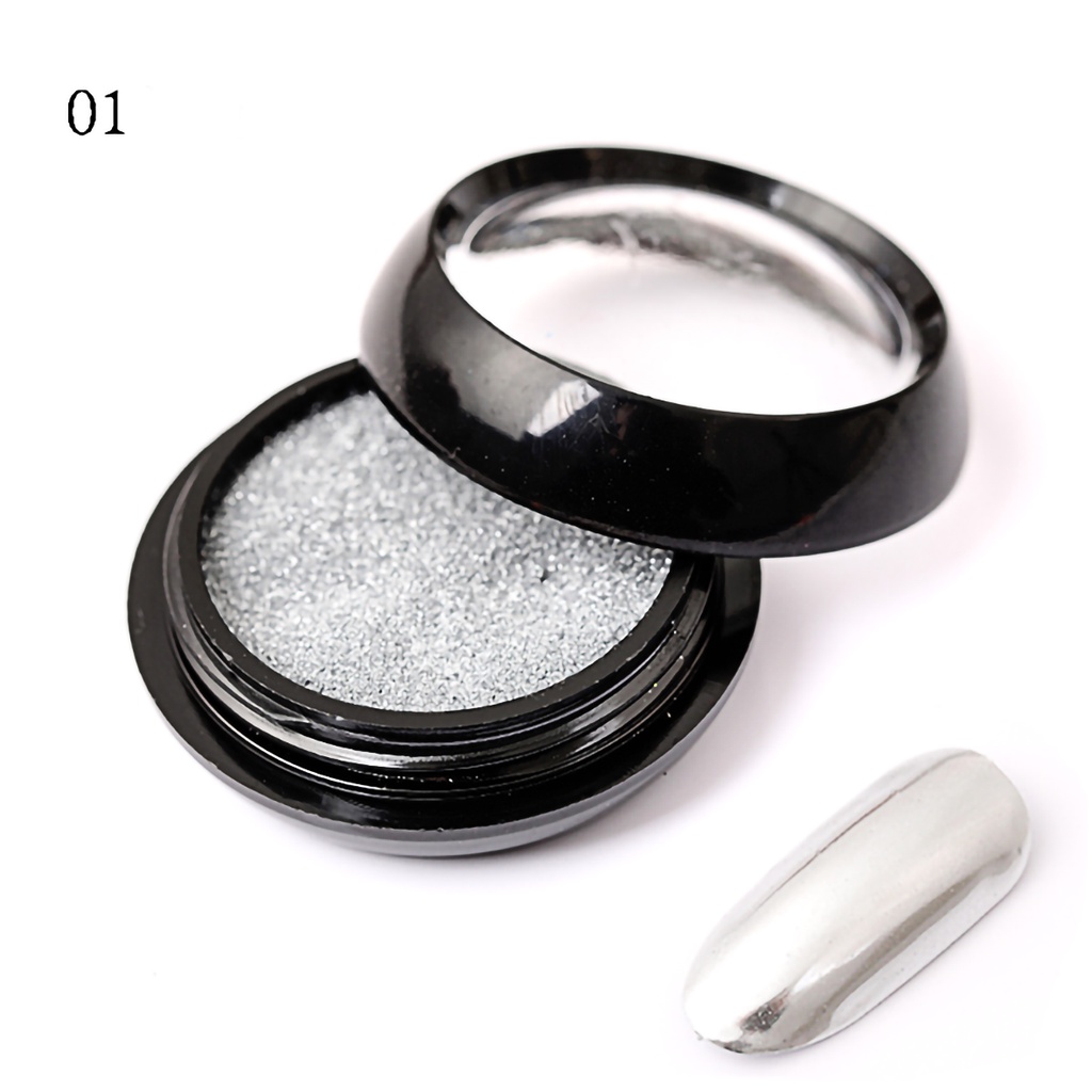 [ COD ]  MIRROR CHROME POWDER / DEKORASI NAILART BUBUK CHROME NAIL ART