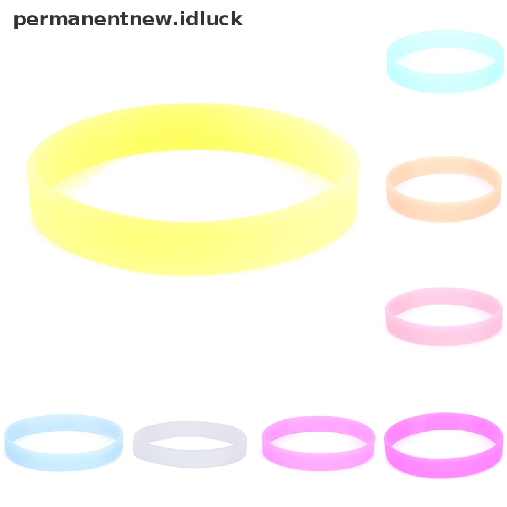 [luckypermanentnew] Glow In The Dark Noctilucous Silicone Rubber Wristband Bracelet [ID]