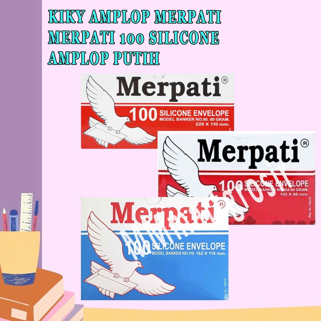 Kiky Amplop Merpati / Merpati 100 Silicone Envelope / Amplop Putih / 100pcs