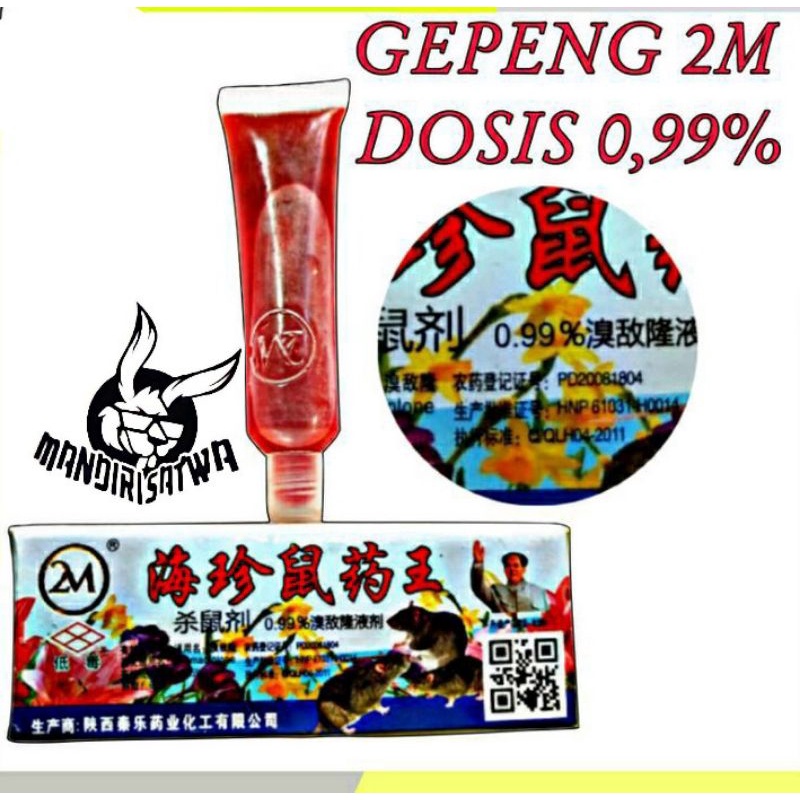 Racun Tikus cair Gepeng 2M dosis 0.99% segel original