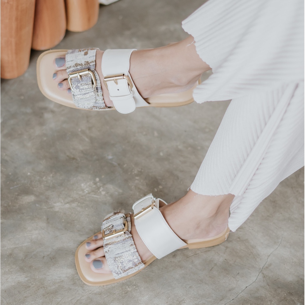 Dianable - Anjani Ethnic Chalk Flat Sandal